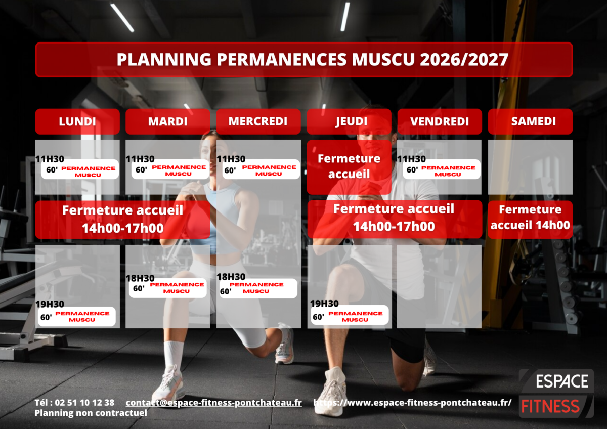 Permanences muscu - Espace Fitness